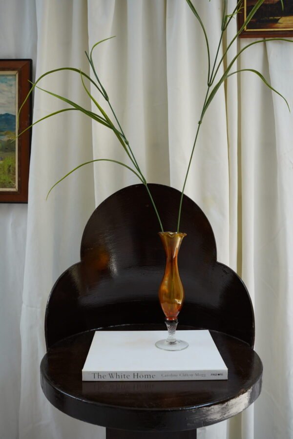 Ambered Glass Bud Vase