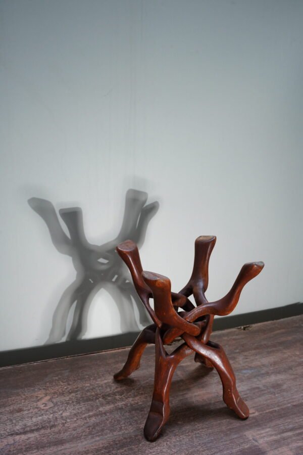 Ceramic Bowl with Wooden Stand - Image 2