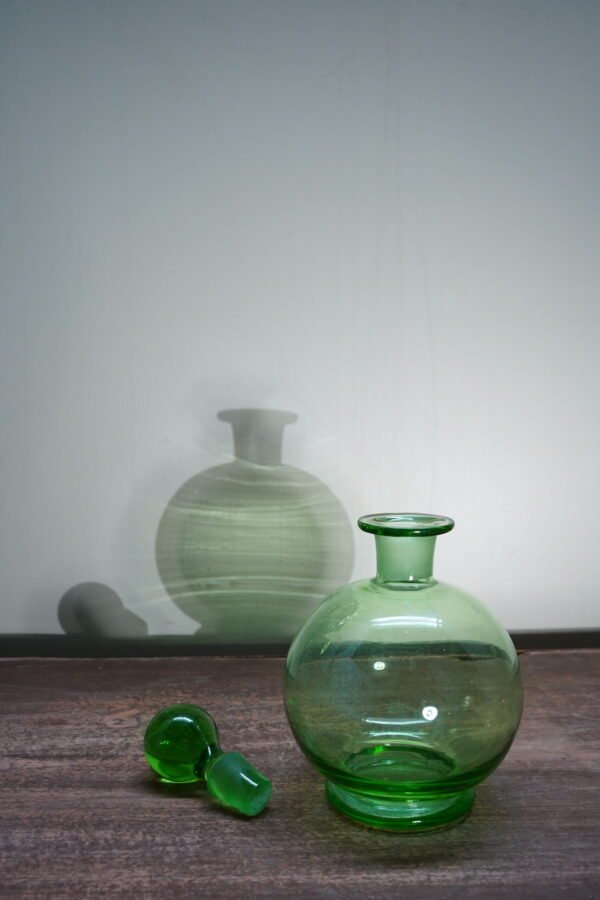 Green Glass Decanter - Image 3