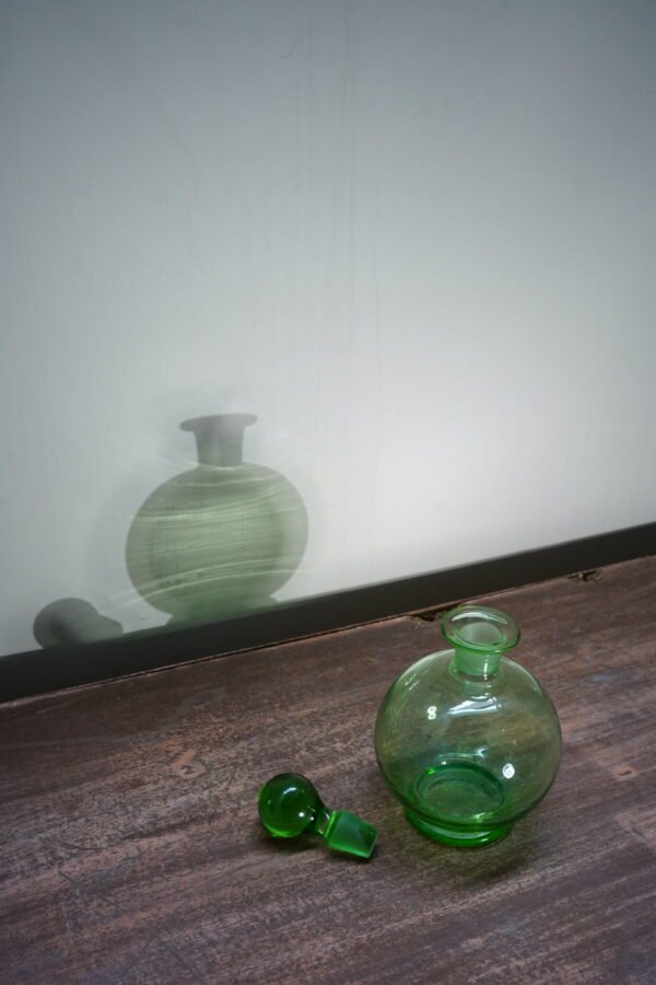 Green Glass Decanter - Image 2