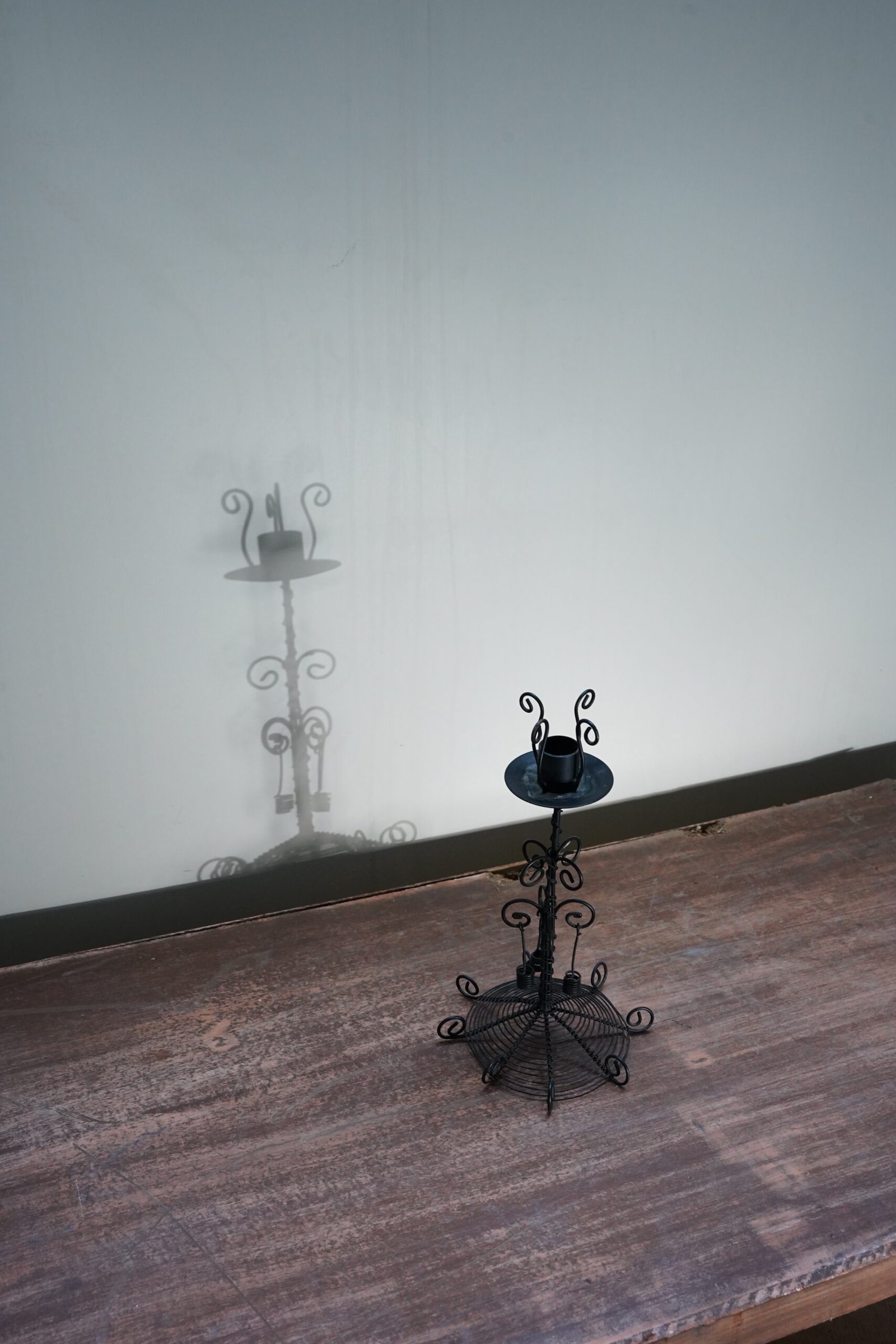 Gothic Iron Candle Holder