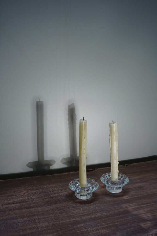 Glass Candle Holders (Pair) - Image 3