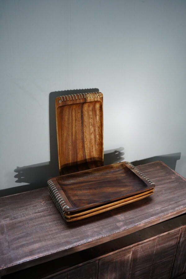Rustic Wooden Tray - Image 2