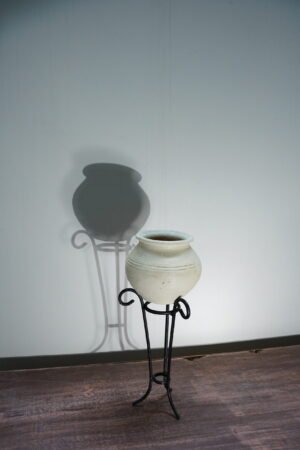 Vessel with Metal Stand