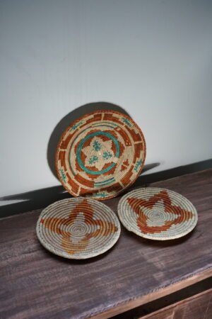Multi Colored Wicker Basket