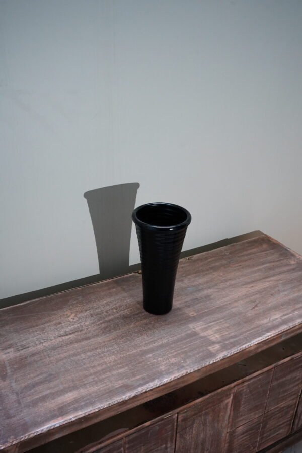 Black Ceramic Vase - Image 2