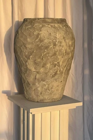 Textured Grey Vessel